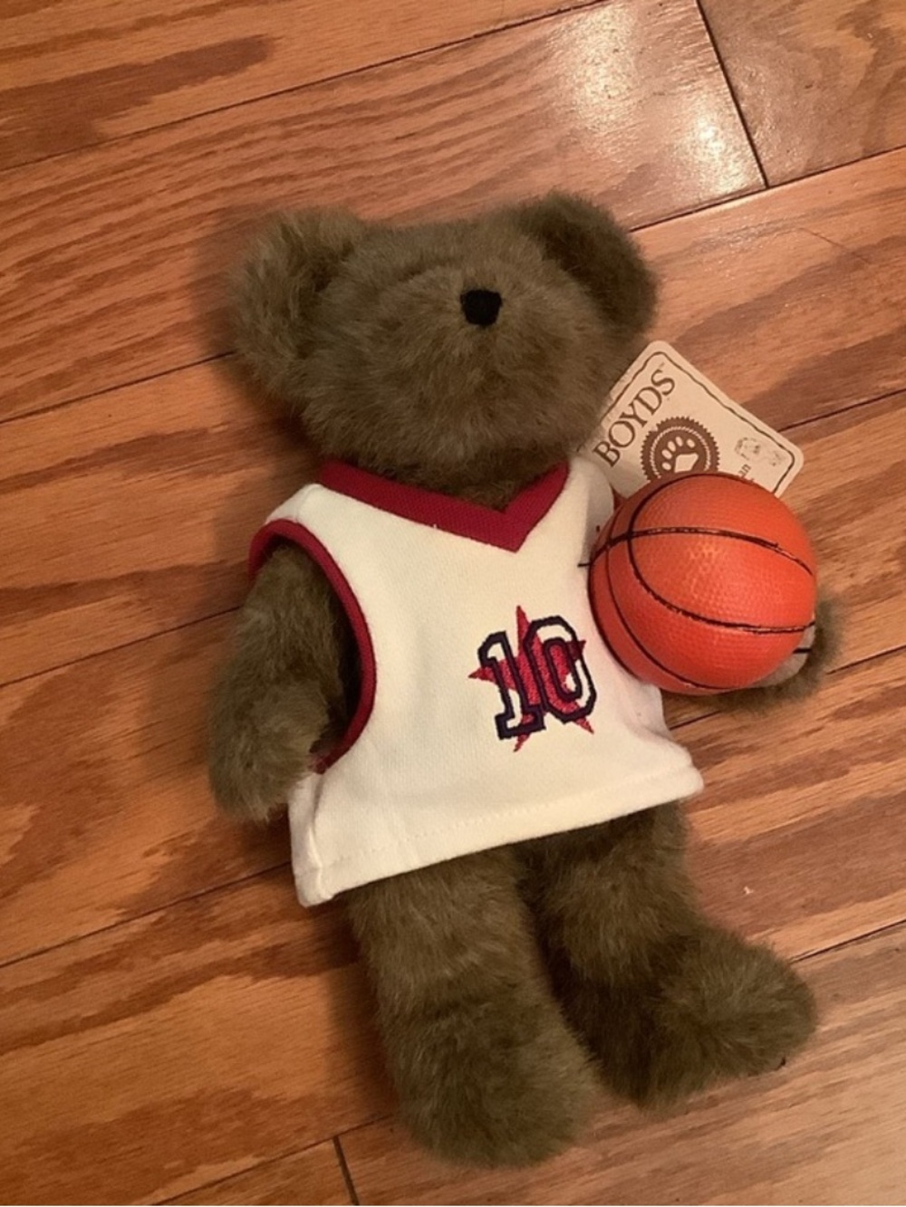 Vintage Boyds Bears Dunkin Basketball Plush Bear Jointed Collectible w/ Tags - Picture 3 of 13